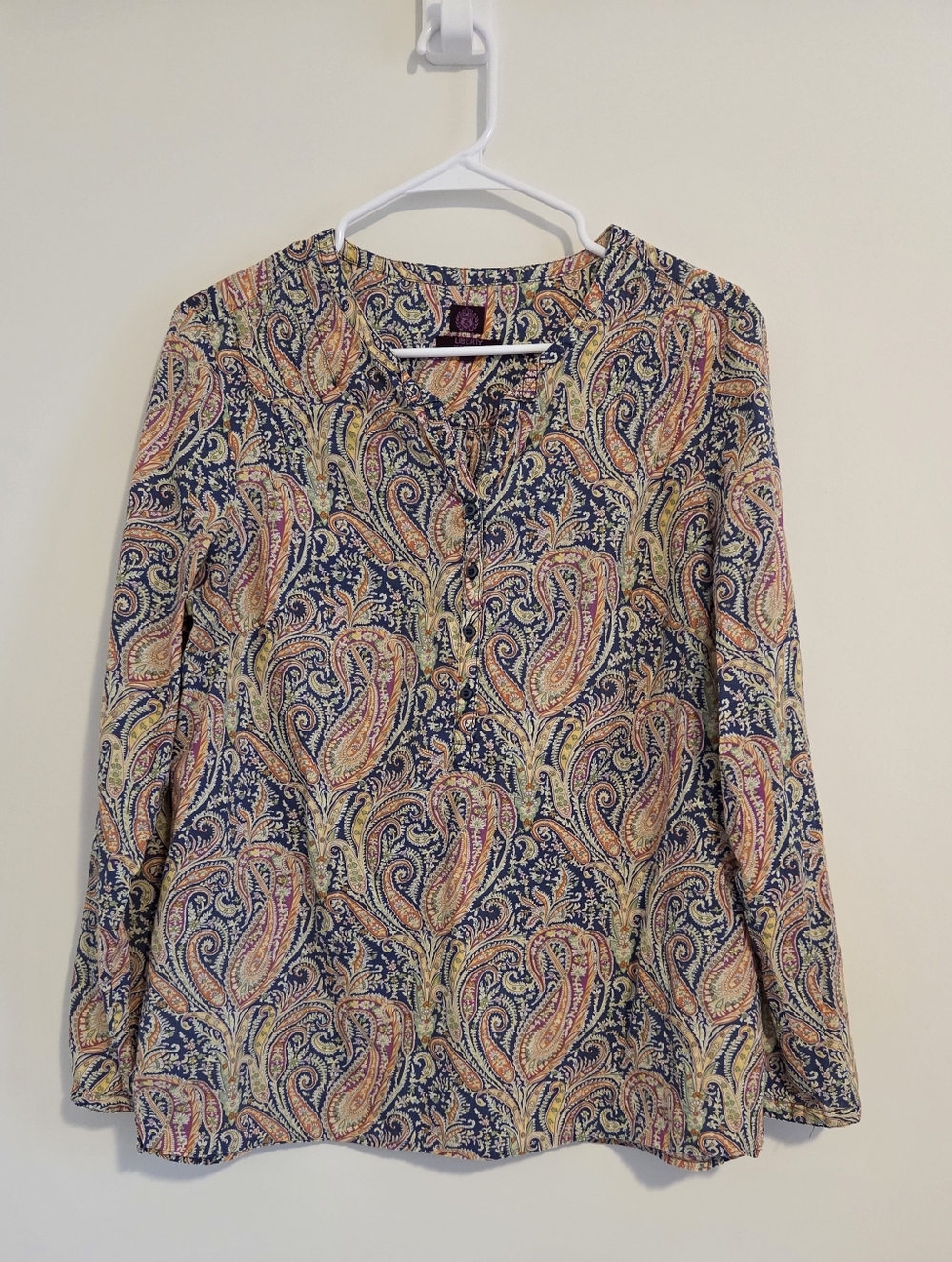 Liberty Of London Art Fabrics Multi Coloured Paisley Tunic Top